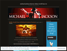 Tablet Screenshot of michaeljacksonforevervideosworldfans02.wordpress.com