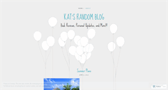 Desktop Screenshot of katsrandomblog.wordpress.com