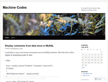 Tablet Screenshot of machinecodes.wordpress.com