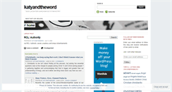 Desktop Screenshot of katyandtheword.wordpress.com