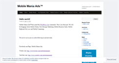 Desktop Screenshot of mobilemaniaads.wordpress.com