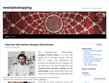 Tablet Screenshot of newstyleshopping.wordpress.com