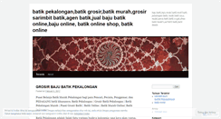 Desktop Screenshot of grosirbajubatikpekalongan.wordpress.com