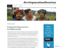 Tablet Screenshot of developmentandtourism.wordpress.com