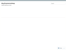 Tablet Screenshot of daydreamerssleep.wordpress.com