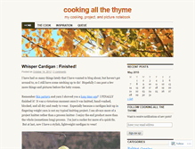 Tablet Screenshot of cookingallthethyme.wordpress.com