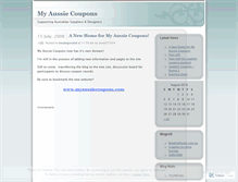 Tablet Screenshot of myaussiecoupons.wordpress.com