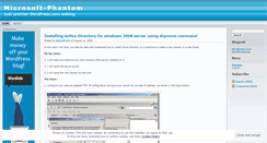 Desktop Screenshot of msphantom.wordpress.com