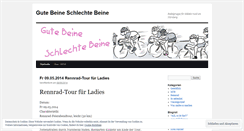 Desktop Screenshot of gutebeineschlechtebeine.wordpress.com
