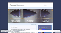Desktop Screenshot of excessbloggage.wordpress.com