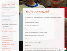 Tablet Screenshot of cuddlyfamily.wordpress.com