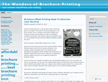 Tablet Screenshot of brochureprinting.wordpress.com