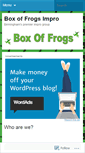 Mobile Screenshot of boxoffrogsimpro.wordpress.com