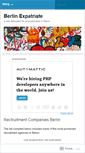 Mobile Screenshot of berlinexpatriate.wordpress.com