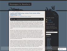 Tablet Screenshot of messagestonowhere.wordpress.com