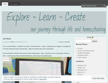 Tablet Screenshot of explorelearncreate.wordpress.com