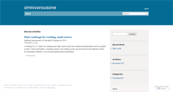 Desktop Screenshot of omnivorousone.wordpress.com