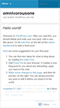 Mobile Screenshot of omnivorousone.wordpress.com