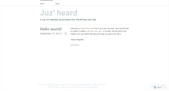 Desktop Screenshot of juzheard.wordpress.com