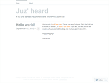 Tablet Screenshot of juzheard.wordpress.com