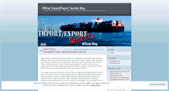 Desktop Screenshot of importexportsecrets.wordpress.com