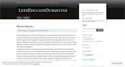 Desktop Screenshot of letseducateourselves.wordpress.com