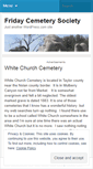Mobile Screenshot of fridaycemeterysociety.wordpress.com