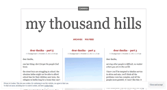 Desktop Screenshot of mythousandhills.wordpress.com