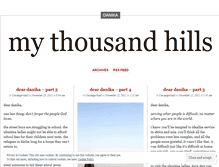 Tablet Screenshot of mythousandhills.wordpress.com