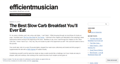 Desktop Screenshot of efficientmusician.wordpress.com