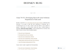 Tablet Screenshot of deepakvs.wordpress.com