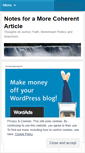 Mobile Screenshot of morecoherent.wordpress.com