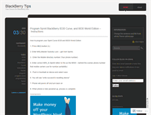 Tablet Screenshot of blackberrytips.wordpress.com
