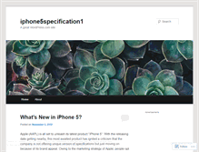 Tablet Screenshot of iphone5specification1.wordpress.com