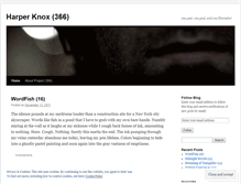 Tablet Screenshot of harperknox.wordpress.com