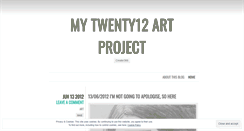 Desktop Screenshot of mytwenty12artproject.wordpress.com