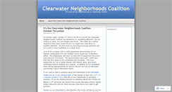 Desktop Screenshot of clearwaterneighborhoodscoalition.wordpress.com