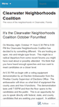 Mobile Screenshot of clearwaterneighborhoodscoalition.wordpress.com