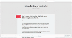 Desktop Screenshot of friendsofdepressionkl.wordpress.com