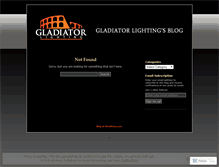 Tablet Screenshot of gladiatorlighting.wordpress.com