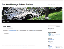 Tablet Screenshot of newmessageschoolsociety.wordpress.com