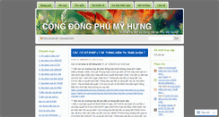 Desktop Screenshot of congdongphumyhung.wordpress.com