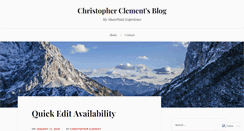 Desktop Screenshot of christopherclementen.wordpress.com