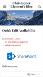 Mobile Screenshot of christopherclementen.wordpress.com