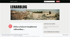 Desktop Screenshot of leharblog.wordpress.com