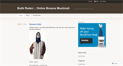 Desktop Screenshot of butikraden.wordpress.com