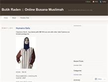 Tablet Screenshot of butikraden.wordpress.com