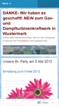 Mobile Screenshot of gaskraftwerkwustermark.wordpress.com