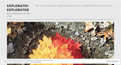 Desktop Screenshot of exploratioexplorator.wordpress.com