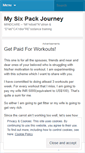 Mobile Screenshot of mysixpackjourney.wordpress.com